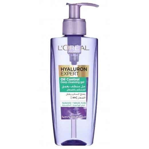 L'Oreal  Hyaluron Expert Oil Control Deep Cleansing Gel Wash 200ml