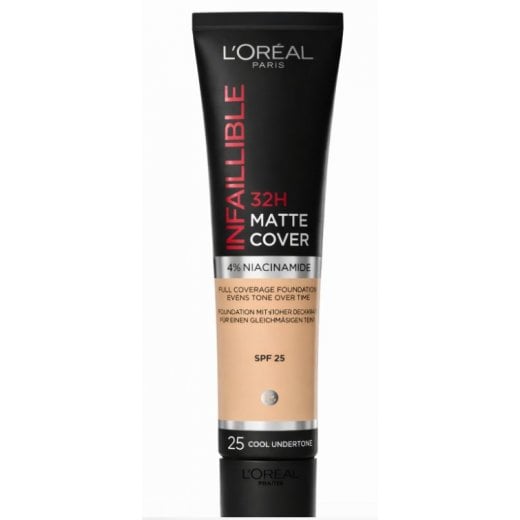 L'Oreal  Infaillible 32HR Matte Cover Foundation - 25 Cool Undertone