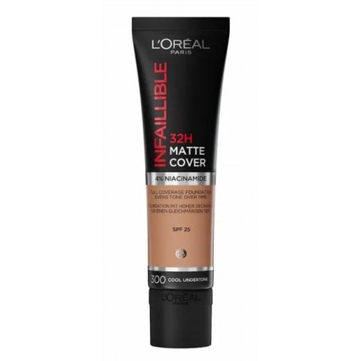 L'Oreal  Infaillible 32HR Matte Cover Foundation - 300 Cool Undertone
