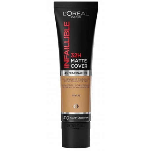 L'Oreal  Infaillible 32HR Matte Cover Foundation - 310 Warm Undertone