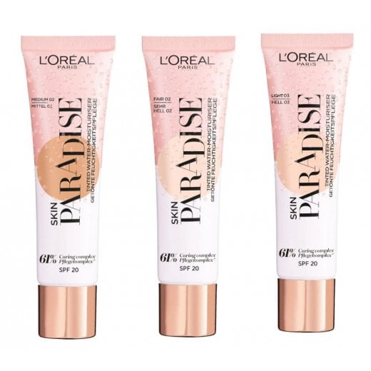 L'Oreal  Skin Paradise Tinted Water Cream Moisturiser 30ml