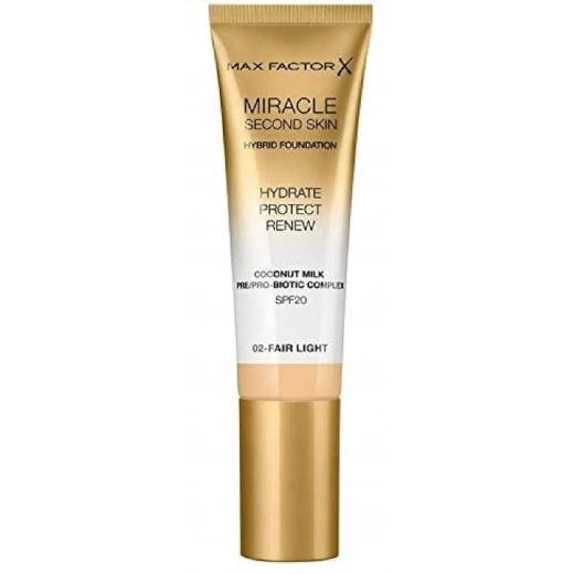 Max Factor  Miracle Second Skin Hybrid Foundation - 02 Fair Light