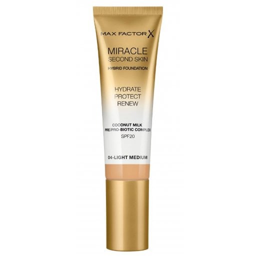 Max Factor  Miracle Second Skin Hybrid Foundation - 04 Light/Medium