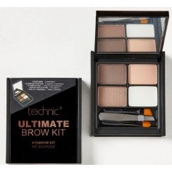 Technic Ultimate Brow Kit - 3 Eyebrow Powders, Wax, 2 Applicators & Tweezers